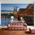 Hohenzollern Bridge Panorama Mural Wallpaper - room preview 02