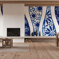 Coastal Chinoiserie VII Mural Wallpaper - room preview 02