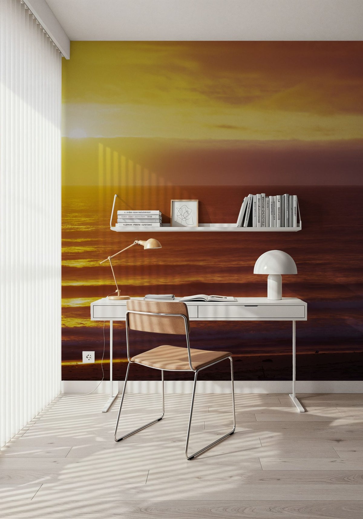 Golden Horizon Mural Wallpaper - room preview 02
