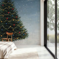 Deck the Halls Tree Mural Wallpaper - room preview 02