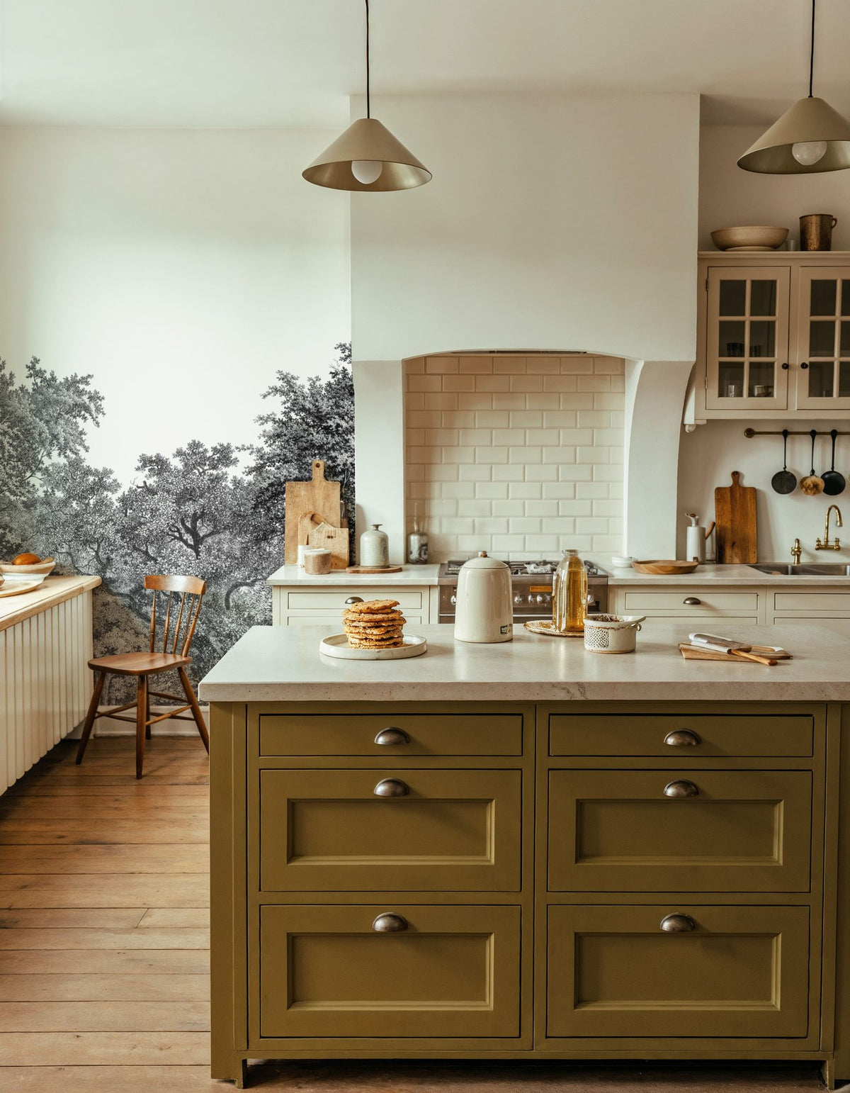 Over the Treetops, Stone Mural Wallpaper - room preview 02
