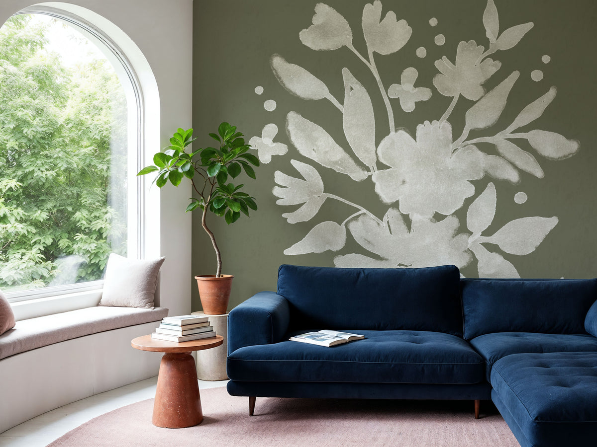 Full Bloom IX Mural Wallpaper - room preview 02