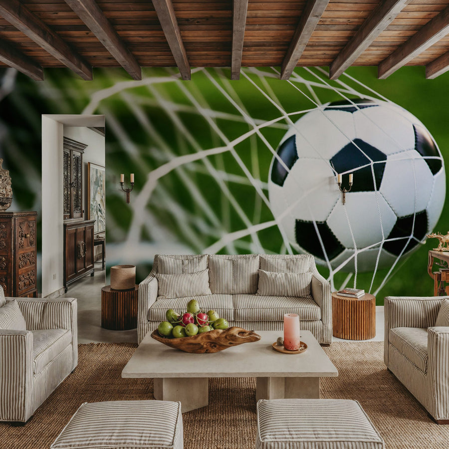 3D Wallpaper Mural – Optical Illusion Wall Mural – Football or Soccer