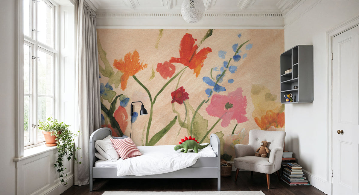 Wildflowers I Mural Wallpaper - room preview 02