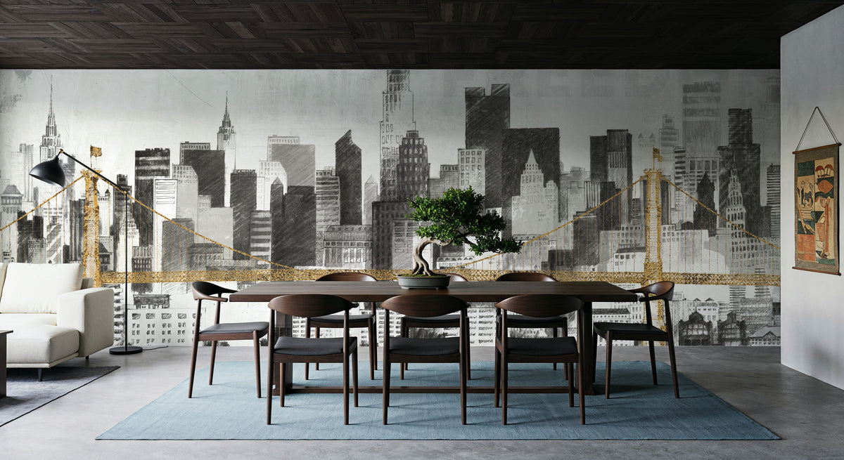 New York Skyline II Mural Wallpaper - room preview 02
