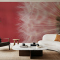Dandelion on Red III Mural Wallpaper - room preview 02