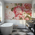 Boho Peony Mural Wallpaper - room preview 02