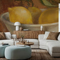Lemons in Old Bowl Mural Wallpaper - room preview 02