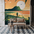 Travel Mauritius Sunset Mural Wallpaper - room preview 02