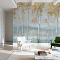 Lakeview Birches Mural Wallpaper - room preview 02