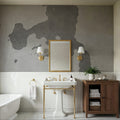 Yellowstone Lake Grey Mural Wallpaper - room preview 02