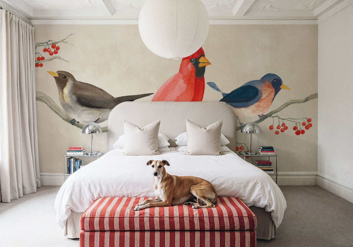 Festive Friends Mural Wallpaper - room preview 02