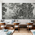 Enchanted Grove Tapestry, Stone Mural Wallpaper - room preview 02