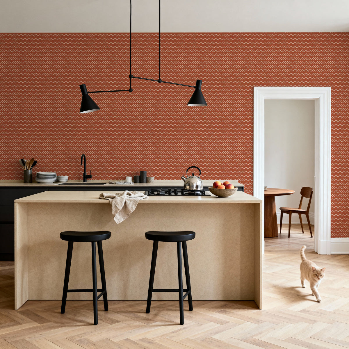 Peak Lines Mural Wallpaper - room preview 02