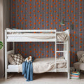 Memphis Dots & Stripes, Pink Mural Wallpaper - room preview 02