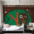 Happy Camper Night Owl Mural Wallpaper - room preview 02