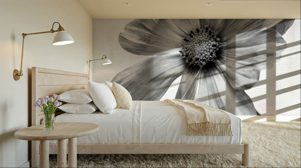 Wonderful Wildflowers XII Neutral Mural Wallpaper - room preview 02