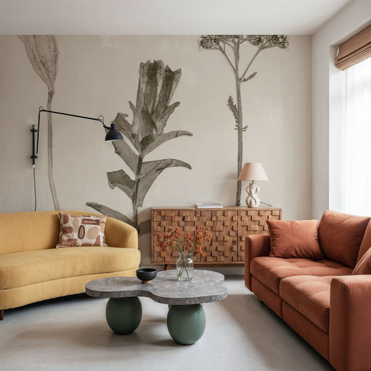 Wildflower Journal Vintage X Mural Wallpaper - room preview 02