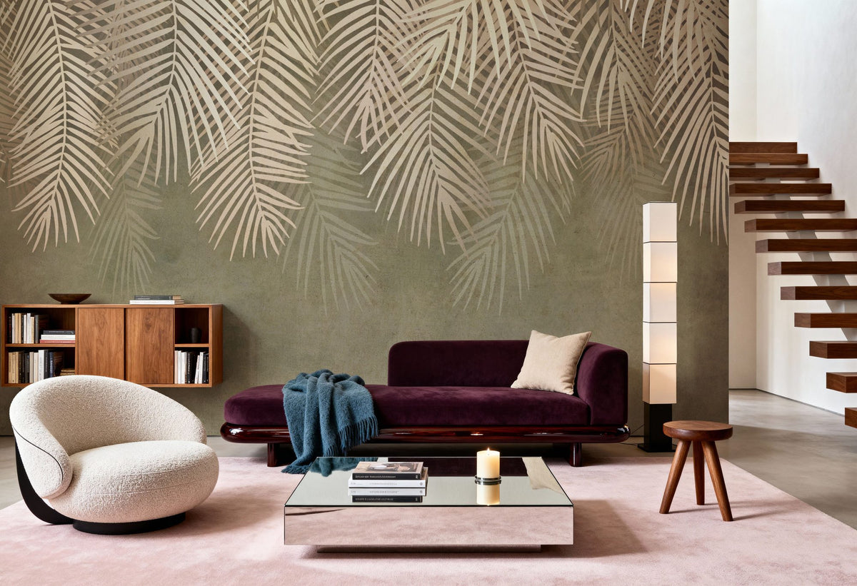 Palms Up Ahead Mural Wallpaper - Warm Tone - room preview 02