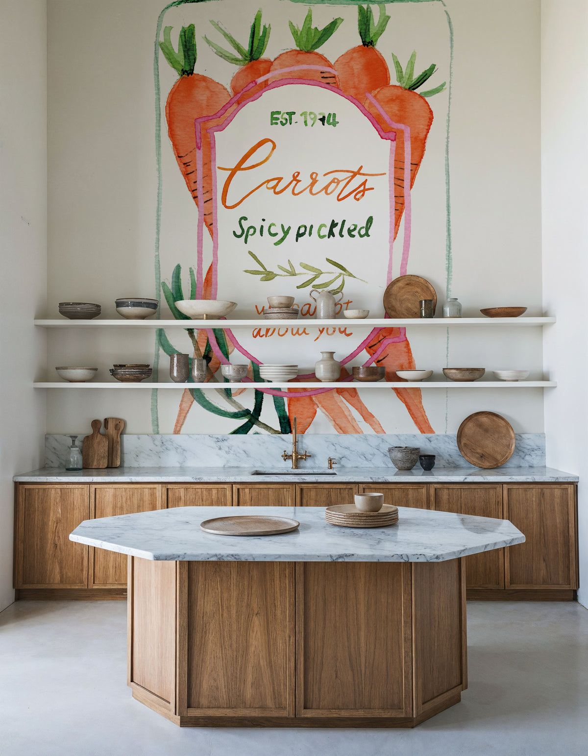 Jarred Carrots Mural Wallpaper - room preview 02