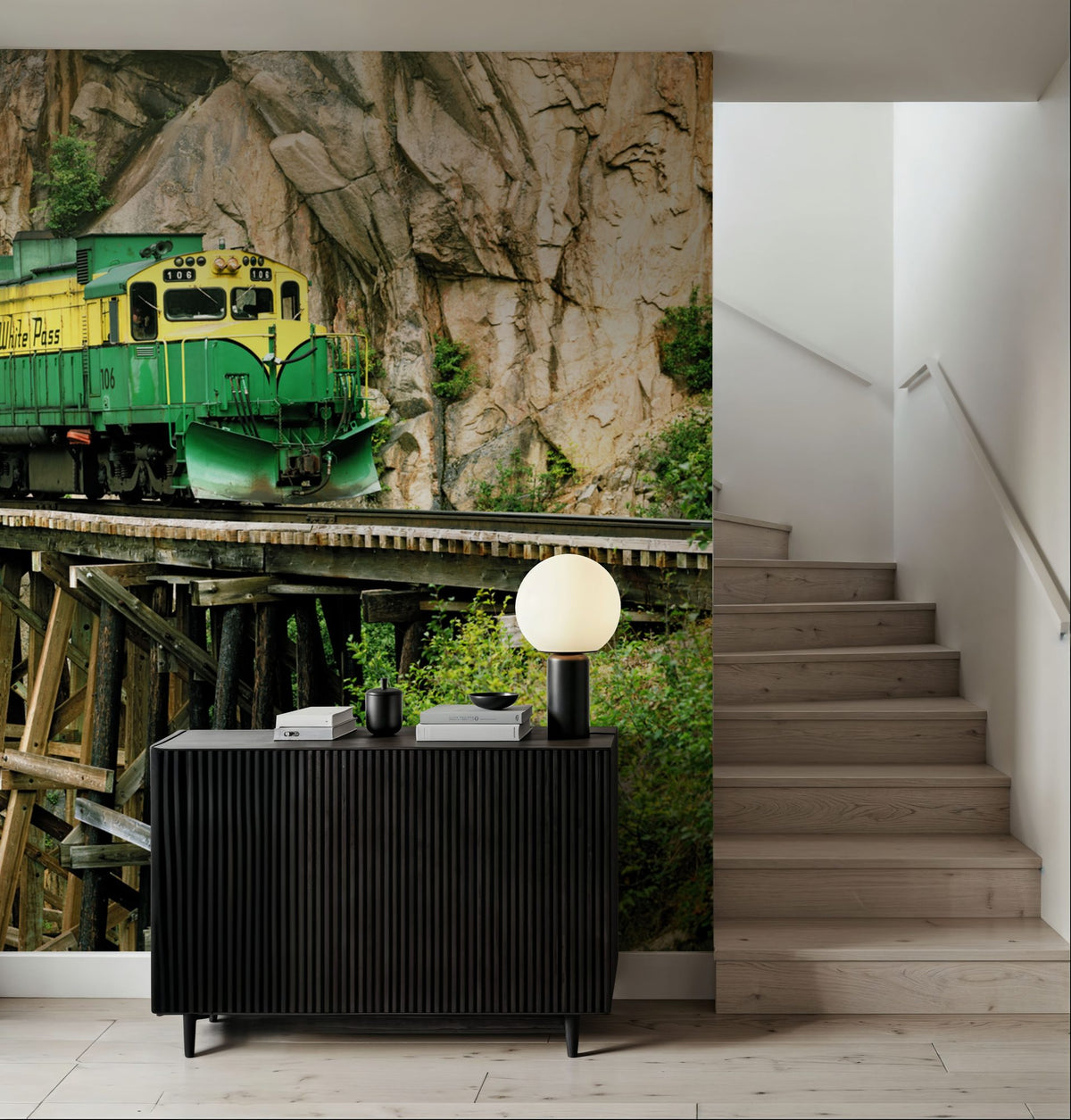 Mountain Passage Mural Wallpaper - room preview 02