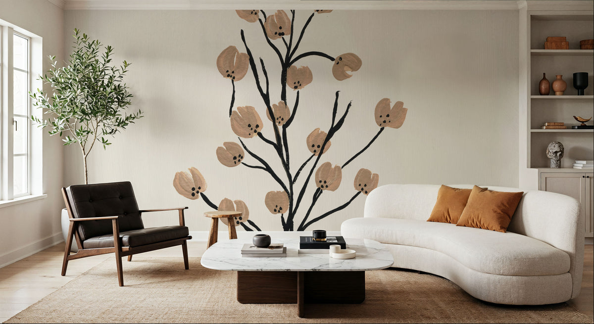 Petite Floral IV Mural Wallpaper - room preview 02