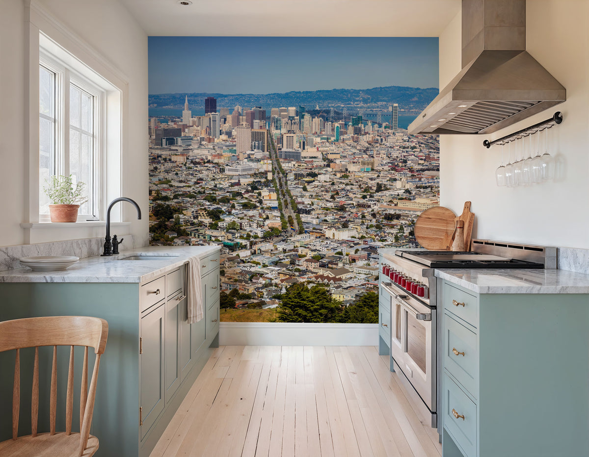 San Francisco Cityscape Mural Wallpaper - room preview 02
