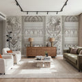Flower Mountain, Ecru Mural Wallpaper - room preview 02
