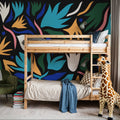 Tulip Cut Out, Dark Mural Wallpaper - room preview 02