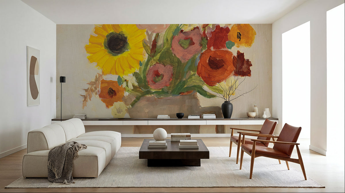 September Blooms Mural Wallpaper - room preview 02