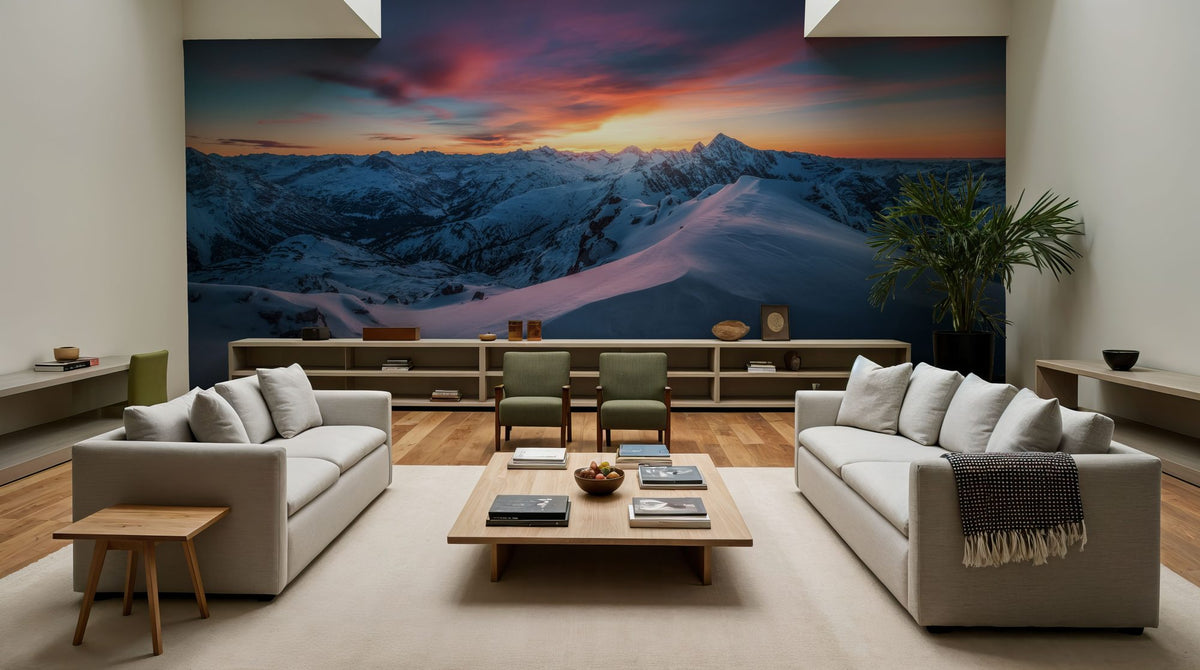 Mountain Sunset Mural Wallpaper - room preview 02