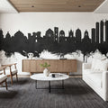 Naples Italy Skyline Black & White Mural Wallpaper - room preview 02