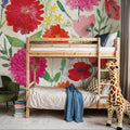 August Flowers Mural Wallpaper - room preview 02