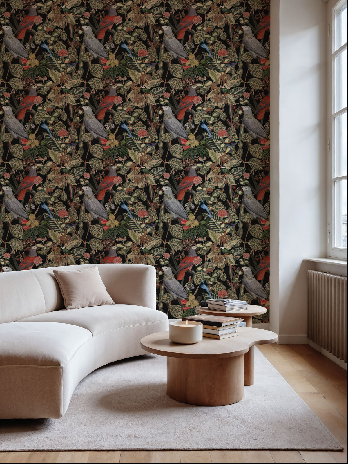 Jungle Bird Mural Wallpaper - room preview 02