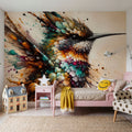 Powerful Hummingbird Mural Wallpaper - room preview 02