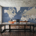 World Map Cities - Oisin Mural Wallpaper - room preview 02