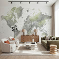 World Map Cities - Hollace Mural Wallpaper - room preview 02