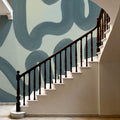 Modern Abstract, Light Teal Mural Wallpaper - room preview 02