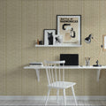 Faux Cloth Texture, Blonde Mural Wallpaper - room preview 02