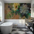 Glass Floral Mural Wallpaper - room preview 02