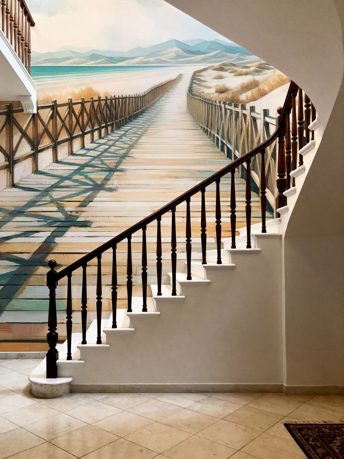 Secluded Beach Mural Wallpaper - room preview 02