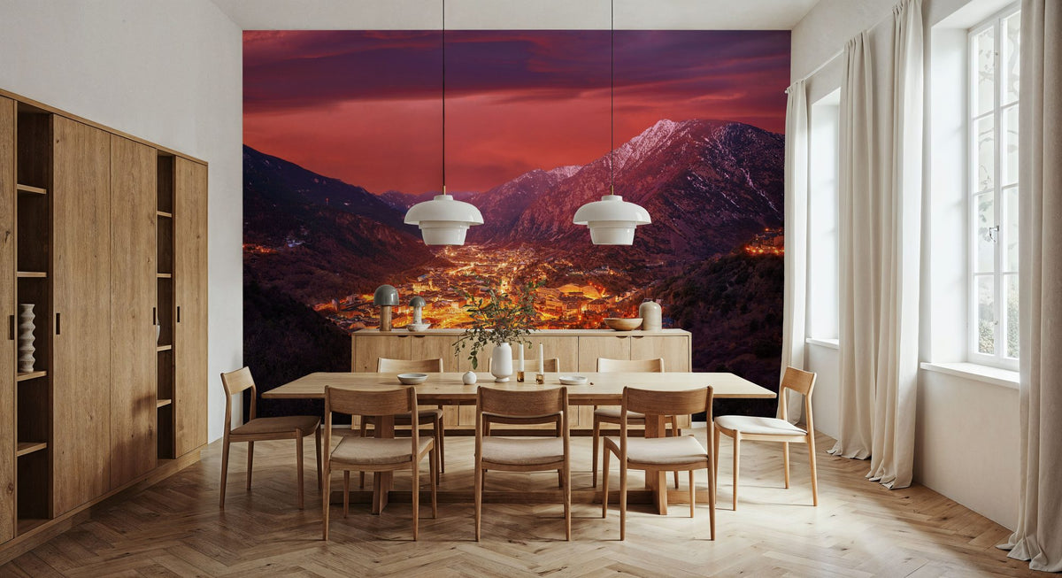 Crimson Valley Vista Mural Wallpaper - room preview 02