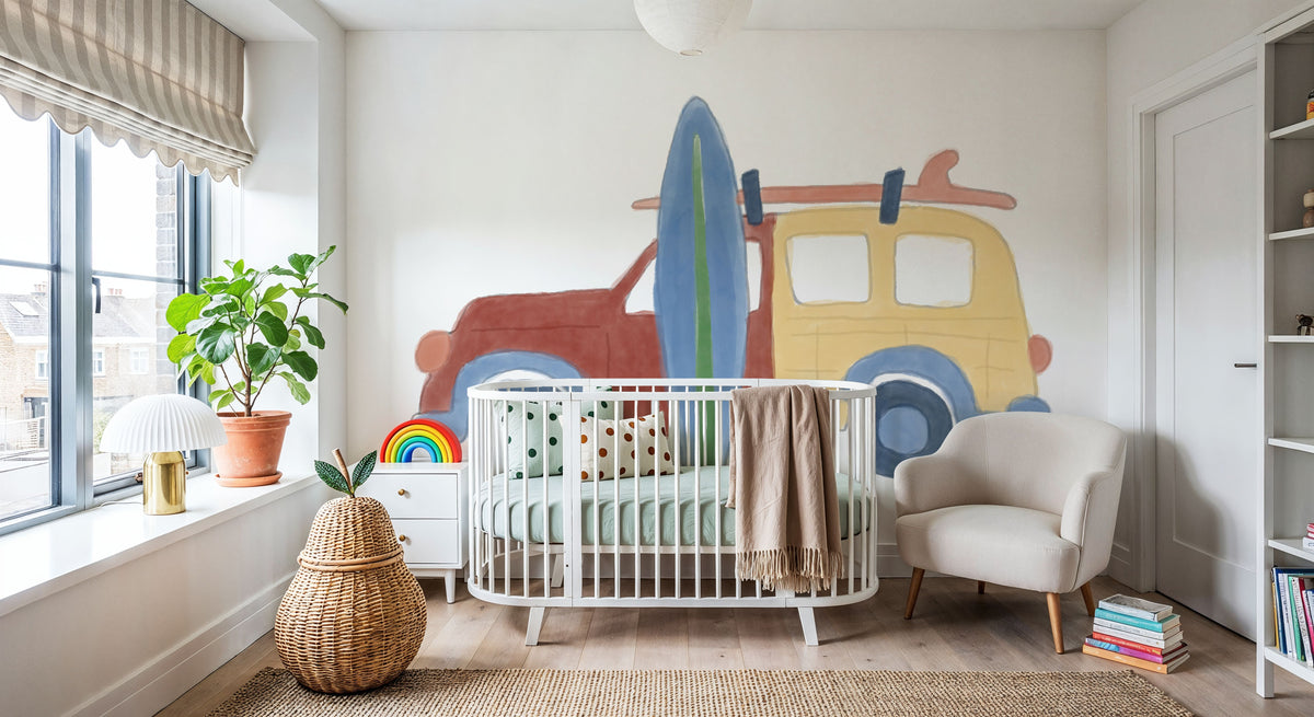 Surf Bus No.4 Mural Wallpaper - room preview 02