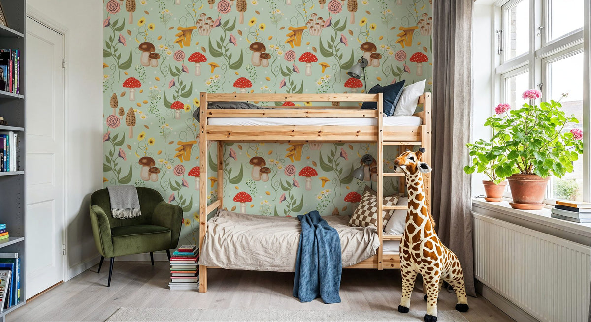 Mushroom Magic, Sky Mural Wallpaper - room preview 02