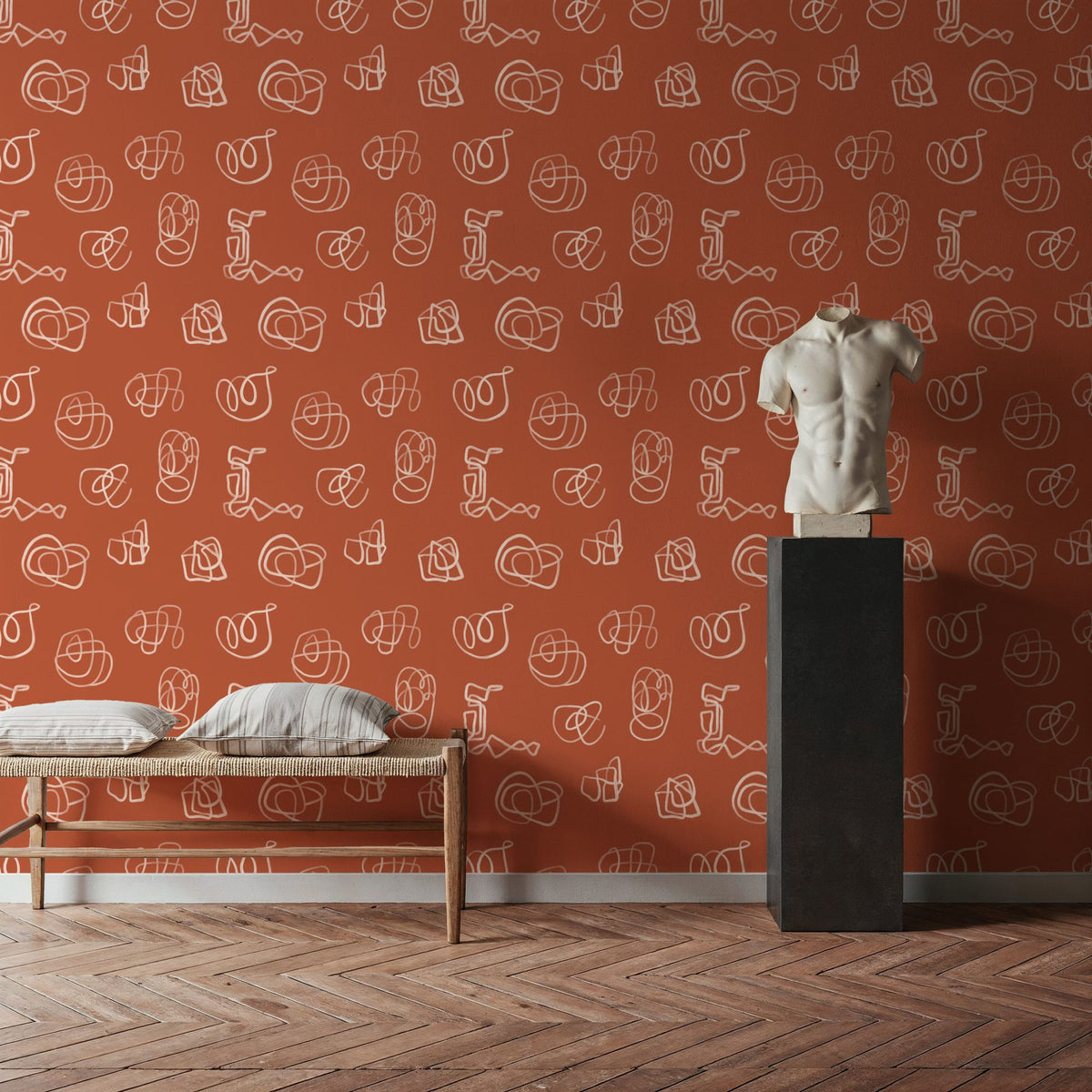 Beach Doodles Mural Wallpaper - room preview 02