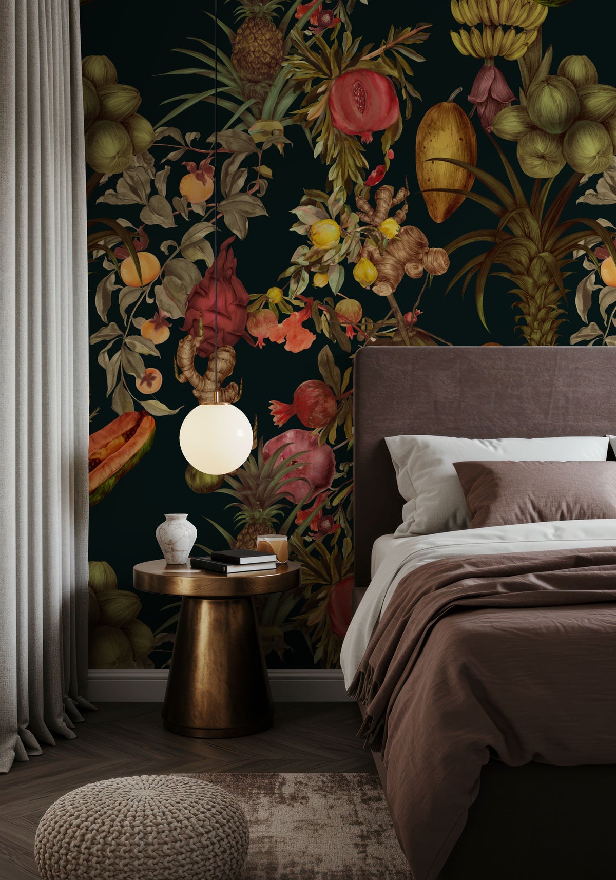 Juicy Fruits, Midnight Mural Wallpaper - room preview 02