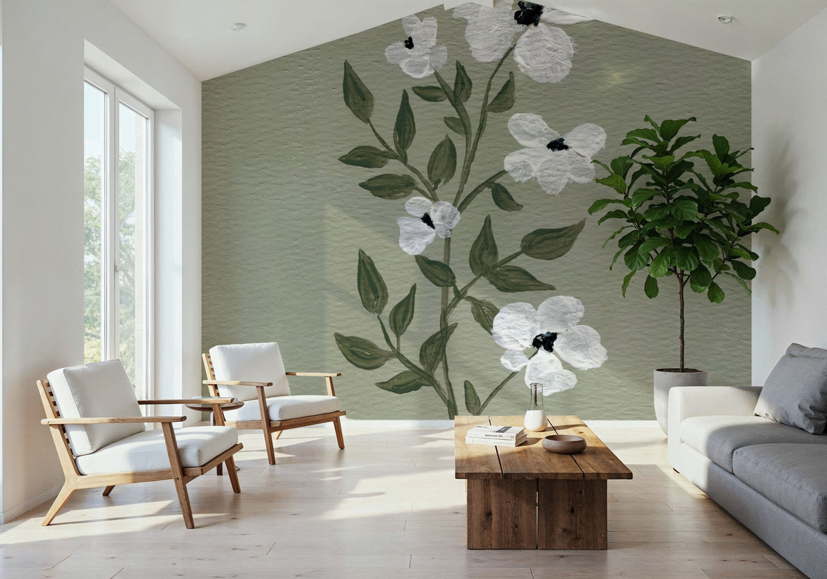 Pretty Little Flower III Mural Wallpaper - room preview 02