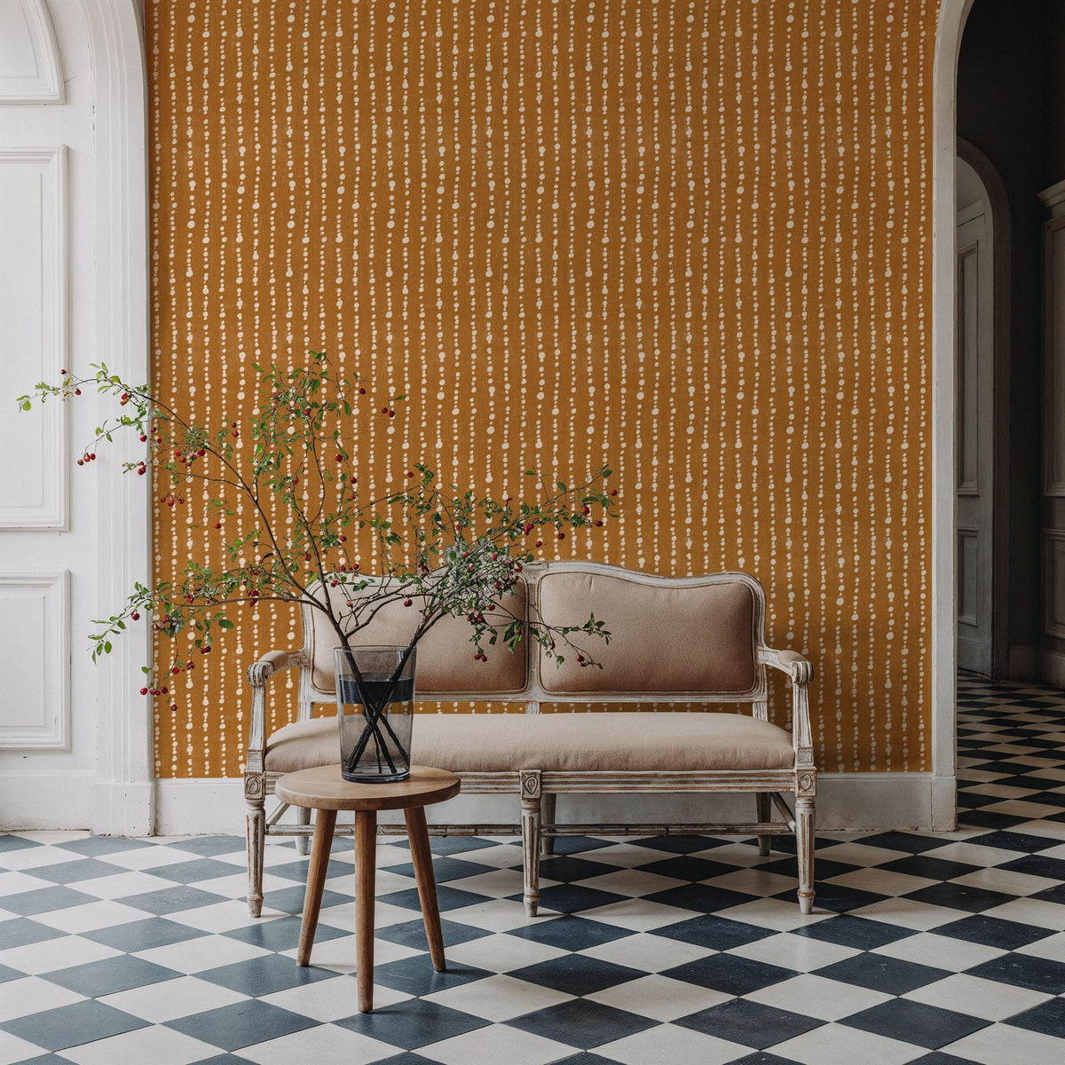 Woodland Drops Bronze Mural Wallpaper - room preview 02