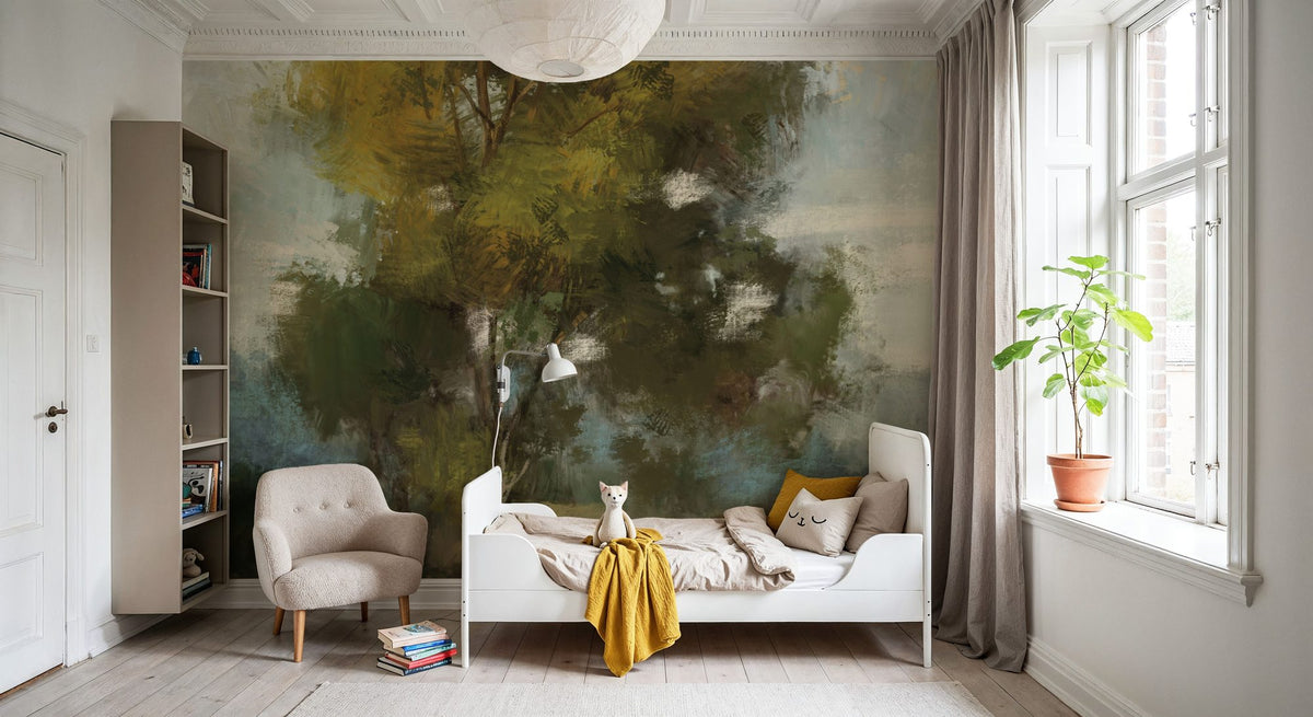 Pair of Trees I Mural Wallpaper - room preview 02