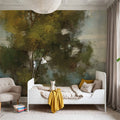 Pair of Trees I Mural Wallpaper - room preview 02